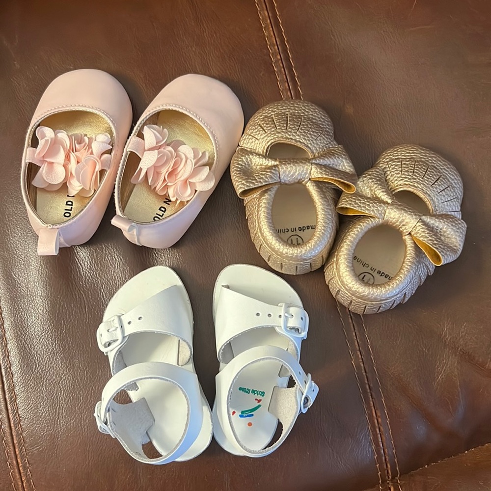 Baby girl shoes/sandals. 3 pairs $15